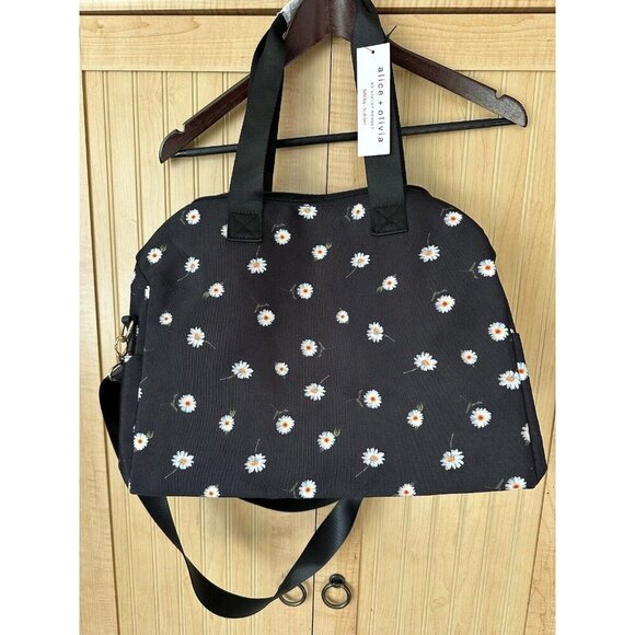 Alice + Olivia x Stacey Bendet Weekender Duffel Bag Carry-On Daisy Print Travel - Picture 1 of 4